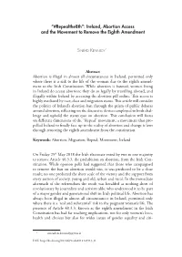 Ireland, Abortion Access and the Movement to Remove the Eighth Amendment