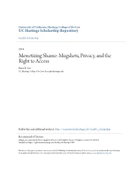 Mugshots, Privacy, and the Right to Access Eumi K