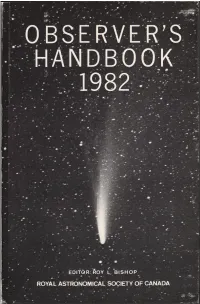 Observer's Handbook 1982