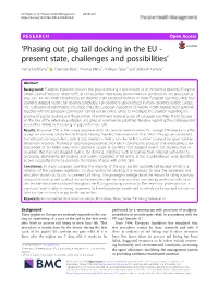 Phasing out Pig Tail Docking in the EU
