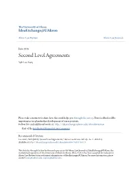 Second Level Agreements Yafit Lev-Aretz