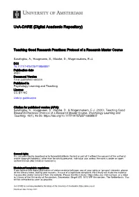 Teaching Good Research Practices: Protocol of a Research Master Course