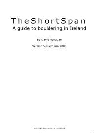 Theshortspan a Guide to Bouldering in Ireland