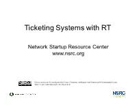 Ticketing Systems with RT