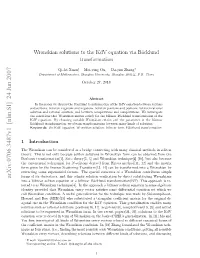 Wronskian Solutions to the Kdv Equation Via B\" Acklund