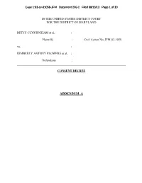 ADDENDUM a Case 1:03-Cv-01058-JFM Document 269-2270-1 Filed 08/15/1308/19/13 Page 2 of 30