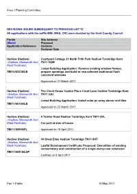 Area 1 Planning Committee Part 1 Public 19 May 2011 DECISIONS ISSUED SUBSEQUENT to PREVIOUS LIST 'D' All Applications With