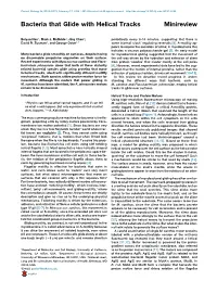 Bacteria That Glide with Helical Tracks Minireview