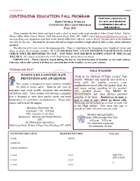 CONTINUING EDUCATION FALL PROGRAM Visit EDEN CENTRAL SCHOOLS for New and Updated CONTINUING EDUCATION PROGRAM Continuing Education Information