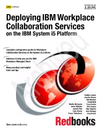 Deploying IBM Workplace Collaboration Services on the IBM System I5 Platform August 2006