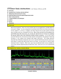 Fftuner Basic Instructions. (For Chrome Or Firefox, Not
