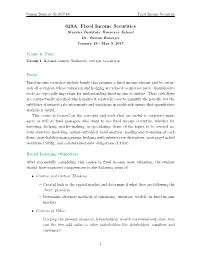 Fixed Income Securities