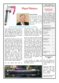 Maud Matters Newsletter No