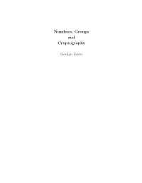 Numbers, Groups and Cryptography Gordan Savin