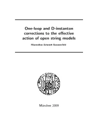 One-Loop and D-Instanton Corrections to the Effective Action of Open String