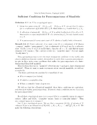 Sufficient Conditions for Paracompactness of Manifolds