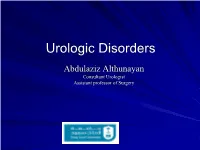 Urologic Disorders