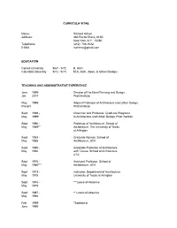 CURRICULA VITAE Name: Richard Scherr Address: 380 Rector Place