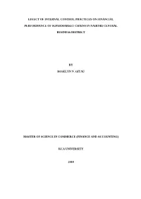 Effect of Internal Control Practices on Financial