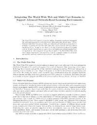 Integrating the World-Wide Web and Multi-User Domains to Support Advanced Network-Based Learning Environments