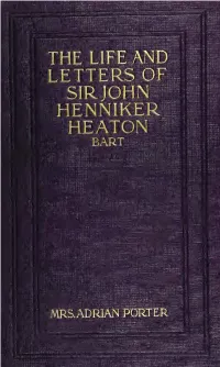 Life and Letters of Sir John Henniker Heaton