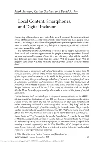 Local Content, Smartphones, and Digital Inclusion
