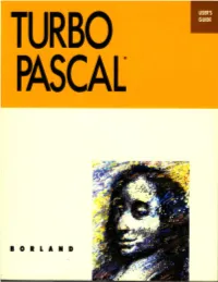 Programming in Turbo Pascal 45 the Seven Basic Elements of Programming