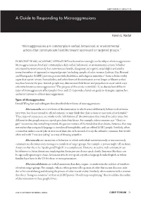 A Guide to Responding to Microaggressions