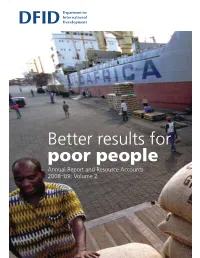 Annual Report and Resource Accounts 09: Volume 2