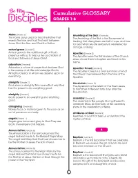 Cumulative GLOSSARY GRADES 1-6