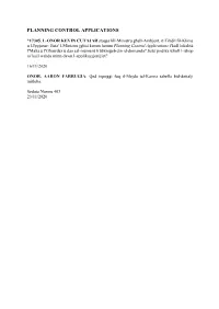 Planning Control Applications