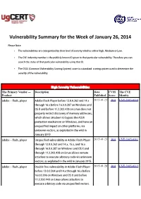 Vulnerability Summary for the Week of January 26, 2014