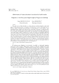 Effectiveness of Values Education Curriculum for Fourth Grades
