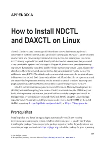 How to Install NDCTL and DAXCTL on Linux