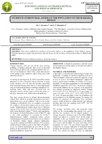 Incidence of Bronchial Asthma in the Population of the Bukhara Region