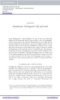 Kierkegaard's Life and Works