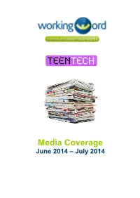Media Coverage June 2014 – July 2014