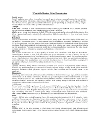 What Tells Routine Urine Examination