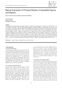 Natural Expression of Physical Models of Impossible Figures and Motions