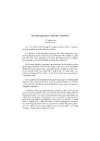 Nostratic Grammar: Synthetic Or Analytic?