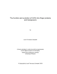 The Function and Evolution of C2H2 Zinc Finger Proteins and Transposons