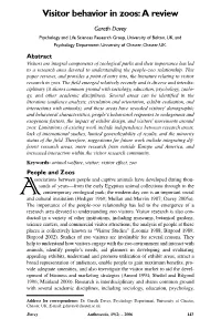 Visitor Behavior in Zoos: a Review