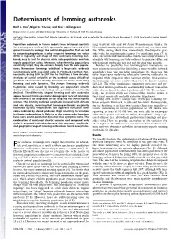 Determinants of Lemming Outbreaks