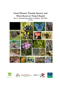 Green Phoenix 'Priority Species' and 'Micro Reserves' Project Report