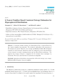 K-Nearest Neighbor Based Consistent Entropy Estimation for Hyperspherical Distributions