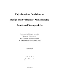 Polyphenylene Dendrimers