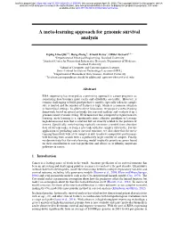 A Meta-Learning Approach for Genomic Survival Analysis