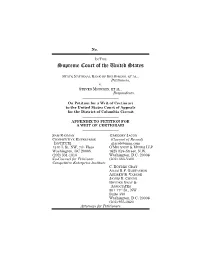 APPENDIX to PETITION for a WRIT of CERTIORARI ______SAM KAZMAN GREGORY JACOB COMPETITIVE ENTERPRISE (Counsel of Record) INSTITUTE Gjacob@Omm.Com 1310 L St