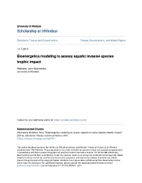 Bioenergetics Modeling to Assess Aquatic Invasive Species Trophic Impact