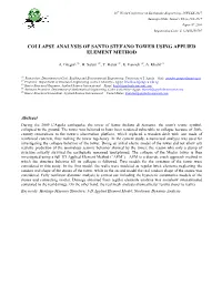 Collapse Analysis of Santo Stefano Tower Using Applied Element Method
